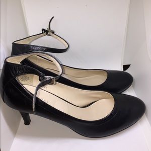 🏷 ( one for $12, 3 for $25) Black leather ankle strap heels